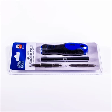 IRIS TOOLS DT-6-124 6 az 1-ben csavarhúzó bit készlet IRIS TOOLS DT-6-124 6 az 1-ben csavarhúzó bit készlet