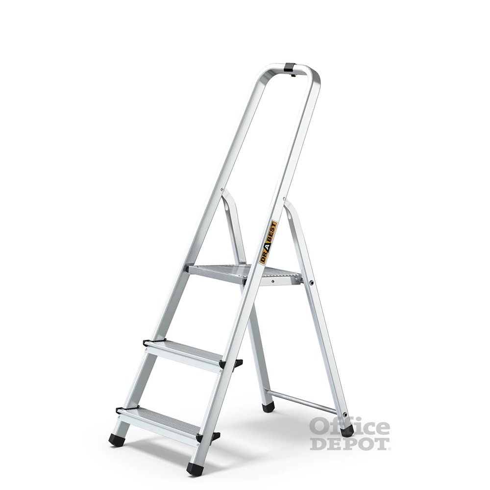 IRIS TOOLS HL-300-3S 3 (2+1) lépcsős alumínium létra, összecsukható, 125 kg teherbírás