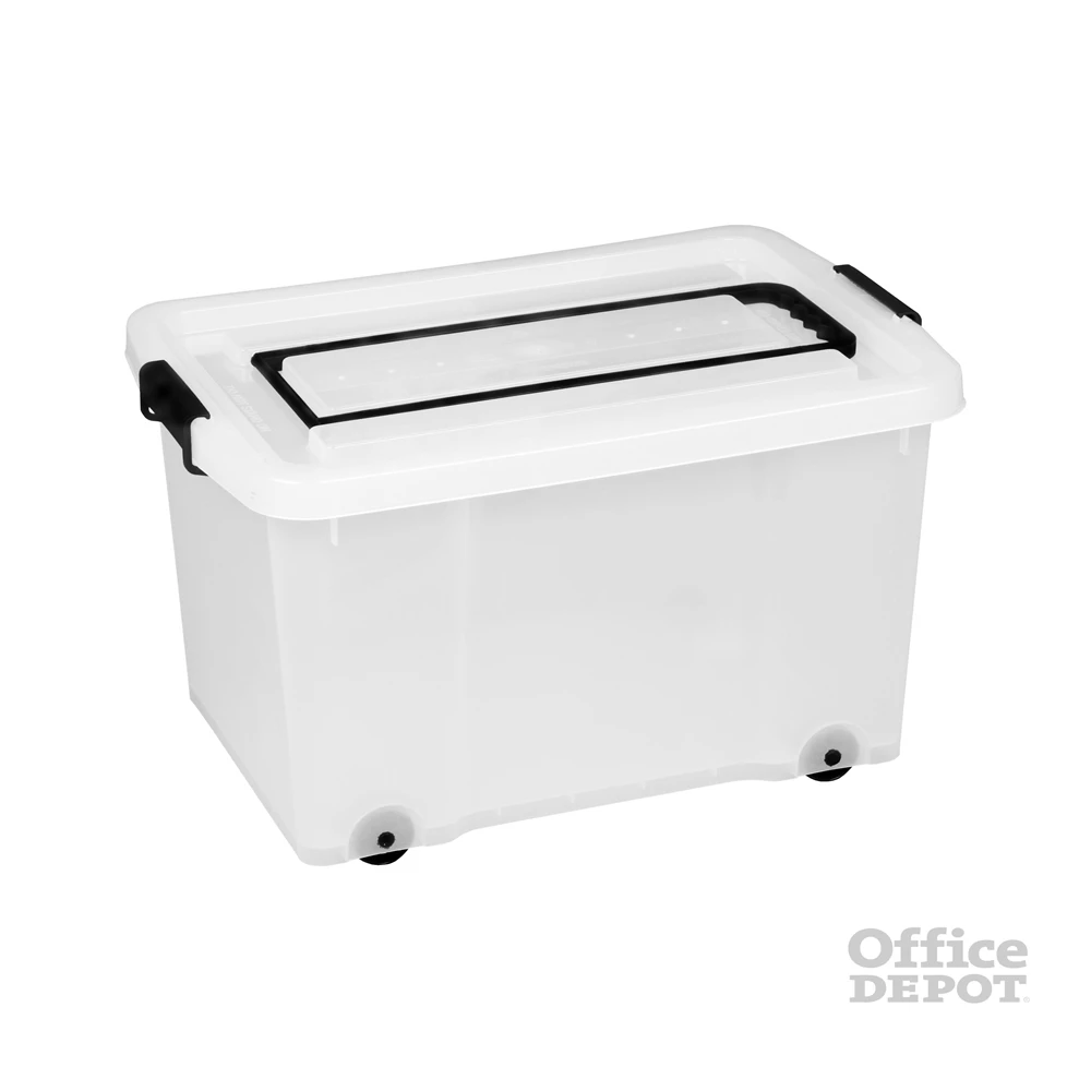 IRIS Uno Box 50 literes tárolódoboz zárható tetővel, kerekekkel, fogóval húzható 20460800