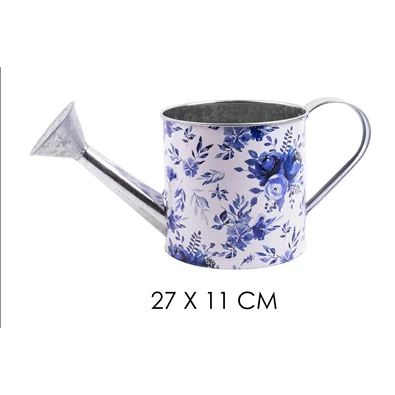 IRIS bádog öntözőkanna kék virág 27x11cm