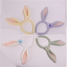 IRIS dekor hajpánt nyuszifül 4 féle szín 24cm