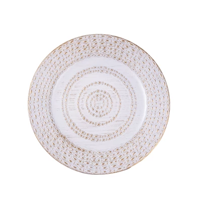 IRIS műanyag tálca, körös, antik fehér 33 cm IRIS műanyag tálca, körös, antik fehér 33 cm