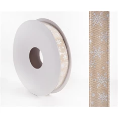 IRIS szalag hópihés drapp 15mm/10méter