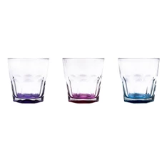 IRIS színes aljú üveg pohár 245ml, lila, rózsaszín vagy kék színben 131607-011 IRIS színes aljú üveg pohár 245ml, lila, rózsaszín vagy kék színben 131607-011