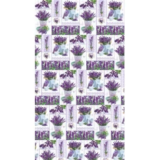 IRIS tekercses csomagoló papír, levendula, különböző mintákkal, 200x70cm, 60g/m2