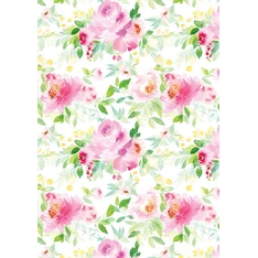 IRIS tekercses csomagoló papír, virág, különböző mintákkal, 200x70cm, 60g/m2