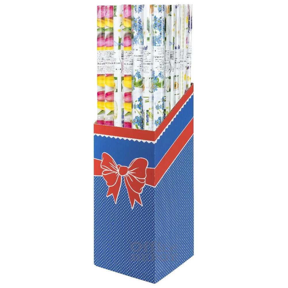 IRIS tekercses csomagolópapír 99,5x68,5cm,  különböző mintákkal, 80g/m2