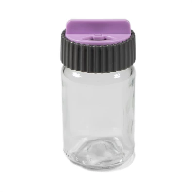 IRIS üveg fűszerszóró tárcsás tetővel 105ml, rózsaszín, lila vagy narancs színű 121072-580