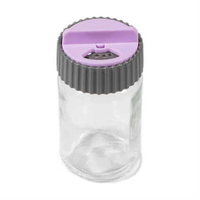 IRIS üveg fűszerszóró tárcsás tetővel 105ml, rózsaszín, lila vagy narancs színű 121072-580