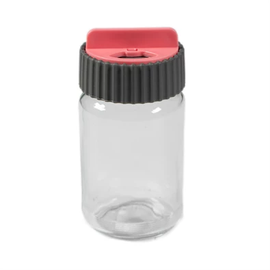 IRIS üveg fűszerszóró tárcsás tetővel 105ml, rózsaszín, lila vagy narancs színű 121072-580