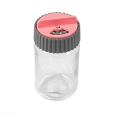 IRIS üveg fűszerszóró tárcsás tetővel 105ml, rózsaszín, lila vagy narancs színű 121072-580