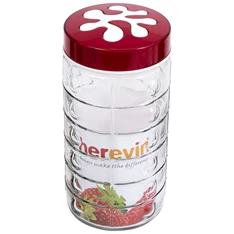 IRIS üveg fűszertartó négyzetes mintával 1.700ml, piros, lila vagy zöld színű 135930-000 IRIS üveg fűszertartó négyzetes mintával 1.700ml, piros, lila vagy zöld színű 135930-000
