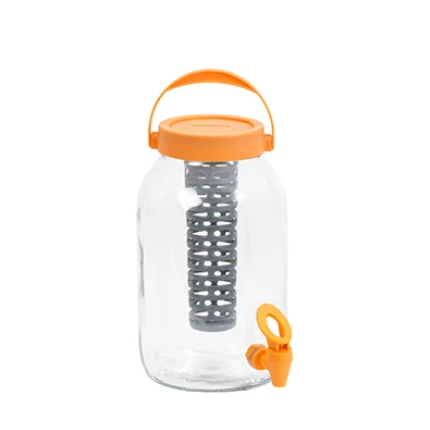 IRIS üveg italadagoló gyümölcstartóval 3.000ml, narancs, bíbor vagy zöld színű 137700-760 IRIS üveg italadagoló gyümölcstartóval 3.000ml, narancs, bíbor vagy zöld színű 137700-760