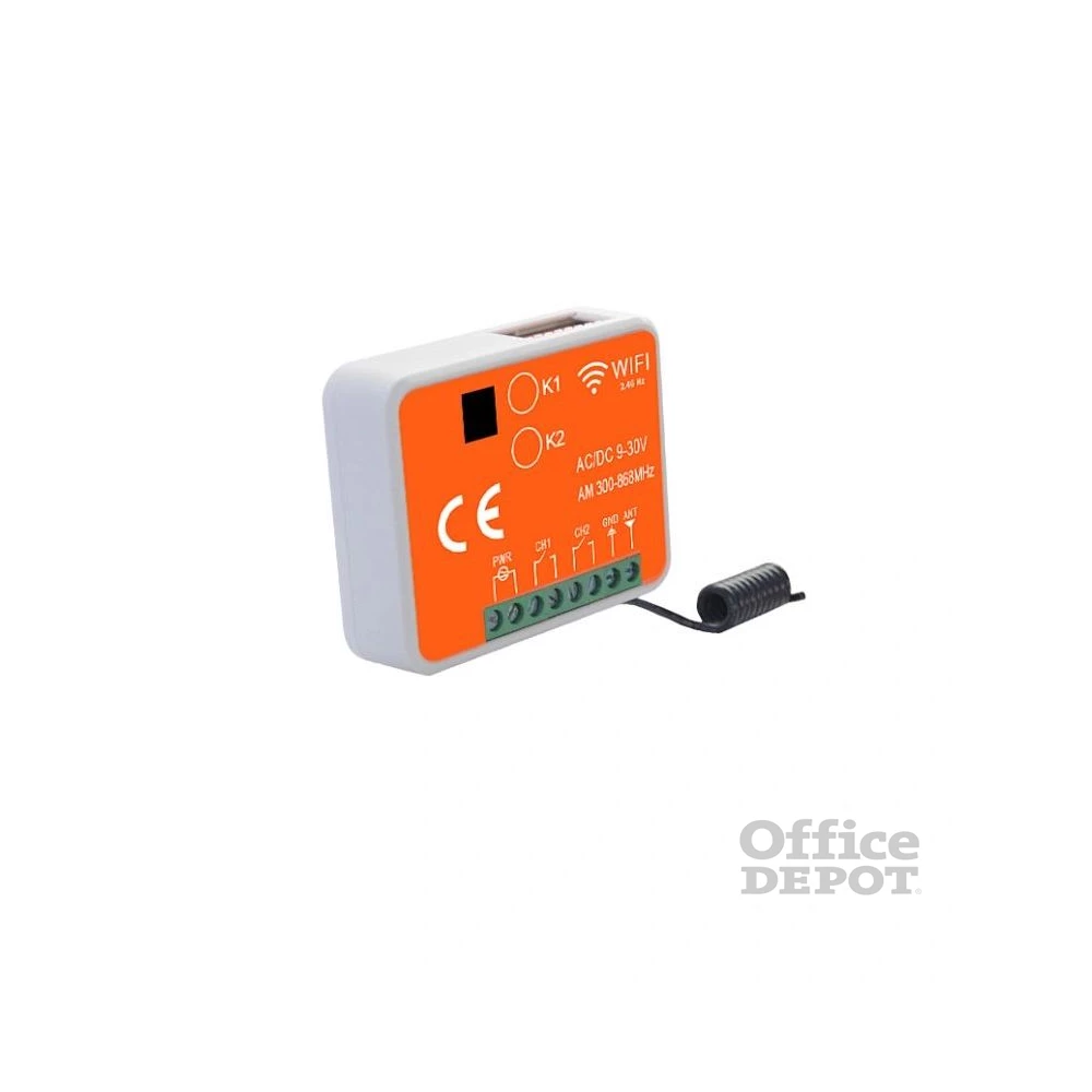 IR RxUni-WIFI, univerzális, 2 csatornás,TUYA wifi vevőegység, 300-868 MHz