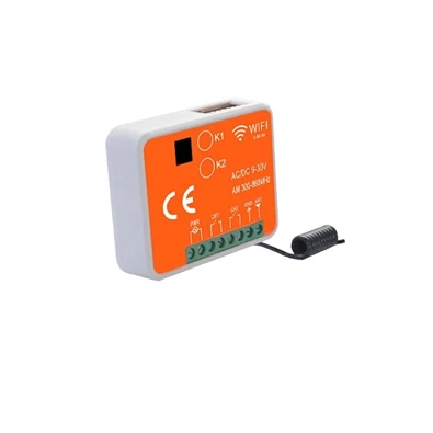IR RxUni-WIFI, univerzális, 2 csatornás,TUYA wifi vevőegység, 300-868 MHz IR RxUni-WIFI, univerzális, 2 csatornás,TUYA wifi vevőegység, 300-868 MHz