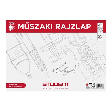 ICO Student műszaki A3 20lapos rajzlap ICO Student műszaki A3 20lapos rajzlap