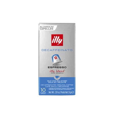 Illy NCC Espresso Decaffeinato koffeinmentes Nespresso kompatibilis 10 db kávékapszula Illy NCC Espresso Decaffeinato koffeinmentes Nespresso kompatibilis 10 db kávékapszula