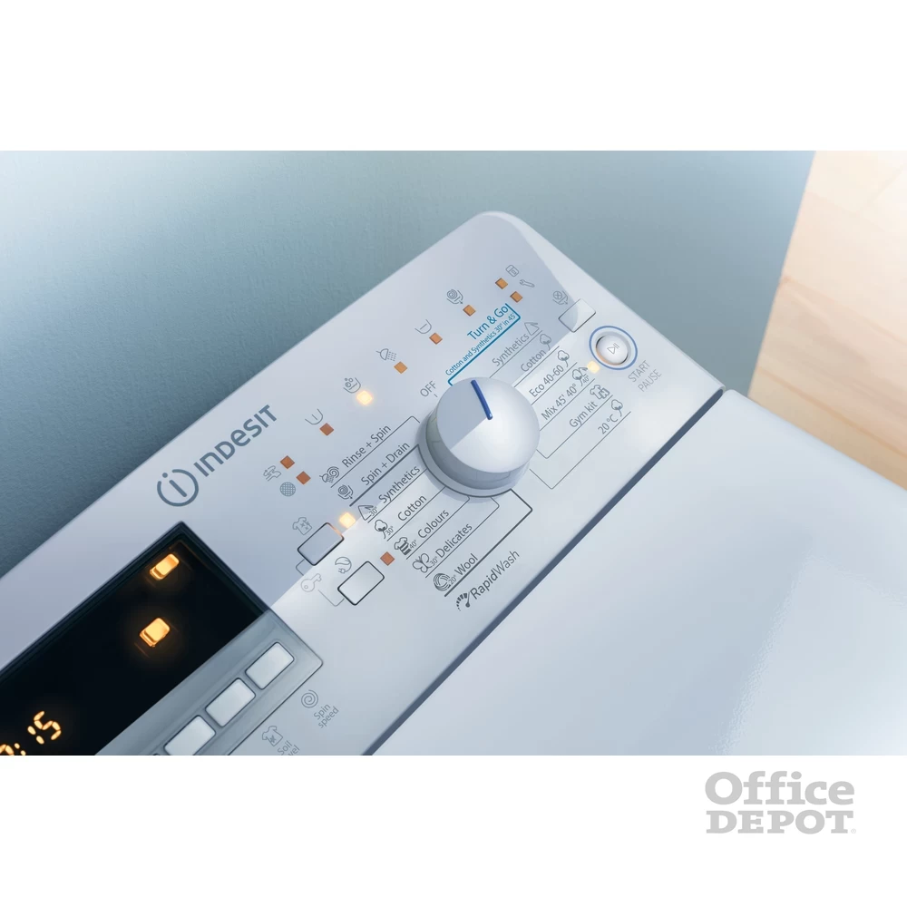 Indesit BTW B7220P EU/N fehér, felültöltős, max.1150ford., 7 kg, mosógép
