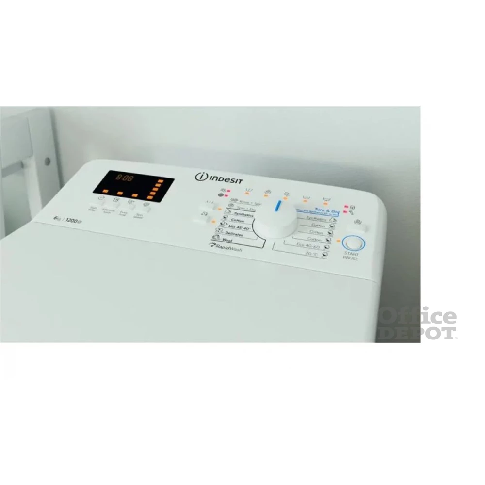 Indesit BTW S6240P EU/N fehér, felültöltős, max.1200ford., 6 kg, mosógép