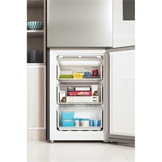 Indesit INFC8 TI21X inox alulfagyasztós hűtőszekrény (Használt - B) Indesit INFC8 TI21X inox alulfagyasztós hűtőszekrény (Használt - B)
