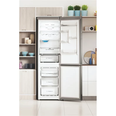 Indesit INFC9 TO32X inox alulfagyasztós hűtőszekrény Indesit INFC9 TO32X inox alulfagyasztós hűtőszekrény