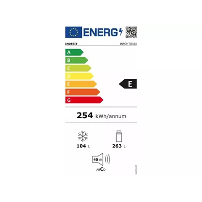 Indesit INFC9 TO32X inox alulfagyasztós hűtőszekrény Indesit INFC9 TO32X inox alulfagyasztós hűtőszekrény