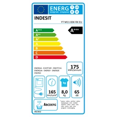 Indesit YT M11 83K RX EU 8 kg hőszivattyús szárítógép Indesit YT M11 83K RX EU 8 kg hőszivattyús szárítógép