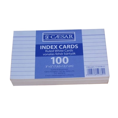 Caesar vonalas 100db/csomag indexkártya Caesar vonalas 100db/csomag indexkártya