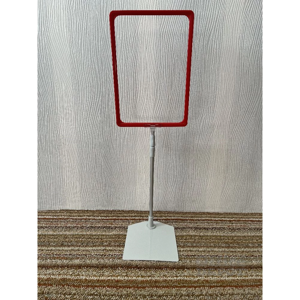 Infó tábla A4 állványos piros