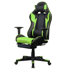 Iris GCH204BE_FT fekete / zöld gamer szék Iris GCH204BE_FT fekete / zöld gamer szék