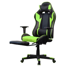 Iris GCH204BE_FT fekete / zöld gamer szék Iris GCH204BE_FT fekete / zöld gamer szék