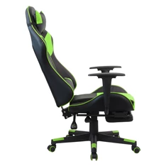 Iris GCH204BE_FT fekete / zöld gamer szék Iris GCH204BE_FT fekete / zöld gamer szék