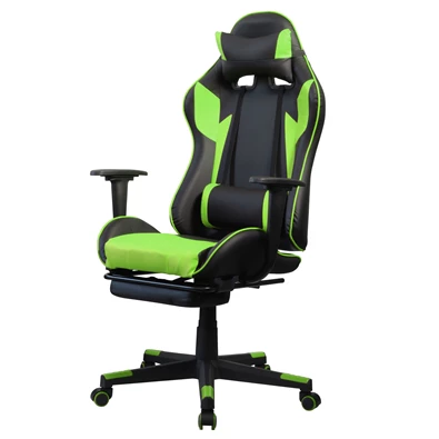 Iris GCH204BE_FT fekete / zöld gamer szék Iris GCH204BE_FT fekete / zöld gamer szék