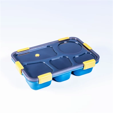 Iris KT-004-BL 5 rekeszes kék műanyag ételhordó doboz Iris KT-004-BL 5 rekeszes kék műanyag ételhordó doboz