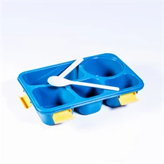 Iris KT-004-BL 5 rekeszes kék műanyag ételhordó doboz Iris KT-004-BL 5 rekeszes kék műanyag ételhordó doboz