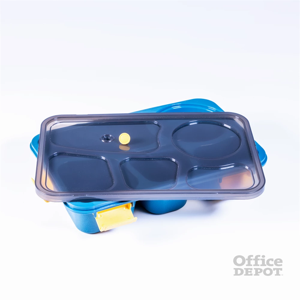 Iris KT-004-BL 5 rekeszes kék műanyag ételhordó doboz