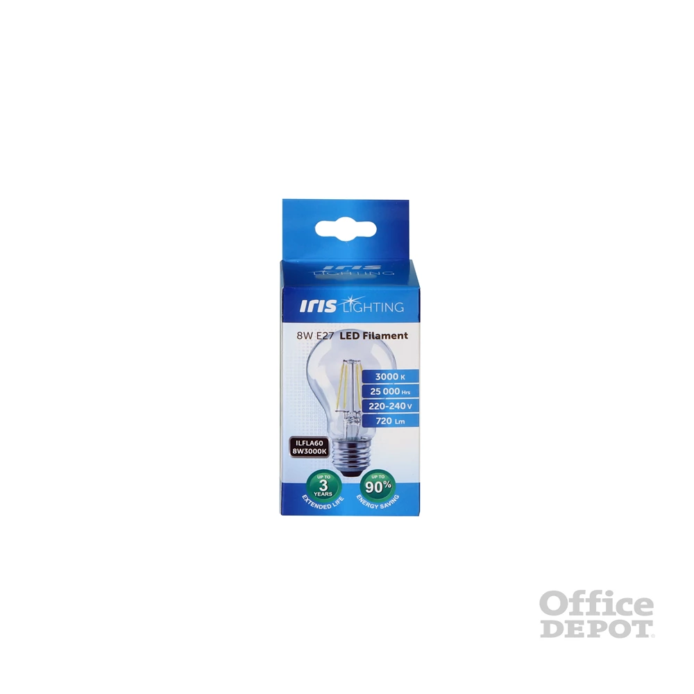 Iris Lighting Filament A Bulb E27 FLA60 8W/3000K/720lm LED fényforrás