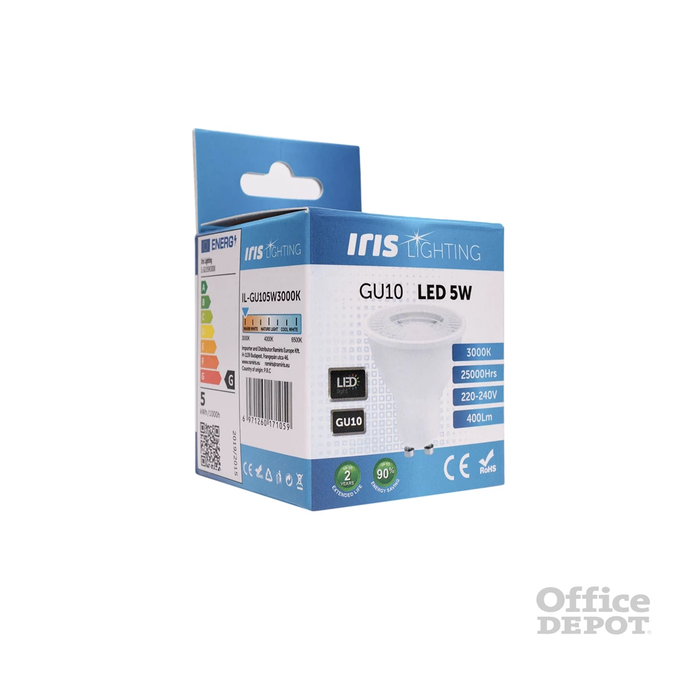 Iris Lighting GU10 5W 400lm 3000K LED fényforrás