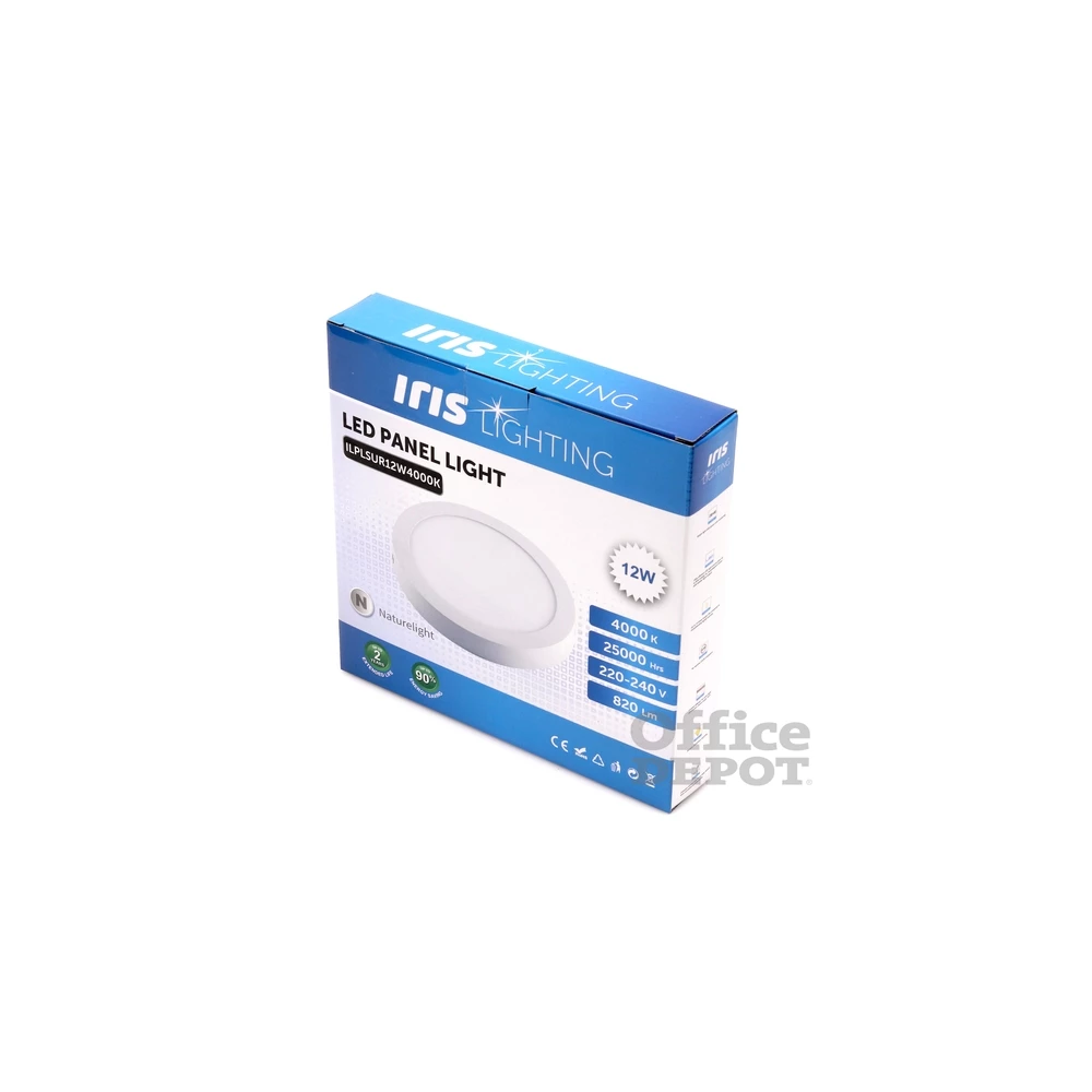 Iris Lighting PLSUR-12W 12W/820lm/4000K mennyezeti kör alakú LED panel