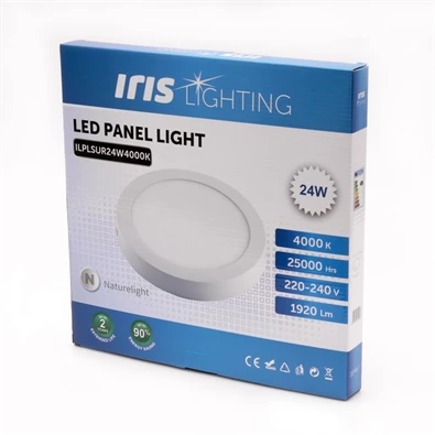 Iris Lighting PLSUR-24W 24W/1920lm/4000K mennyezeti kör alakú LED panel Iris Lighting PLSUR-24W 24W/1920lm/4000K mennyezeti kör alakú LED panel