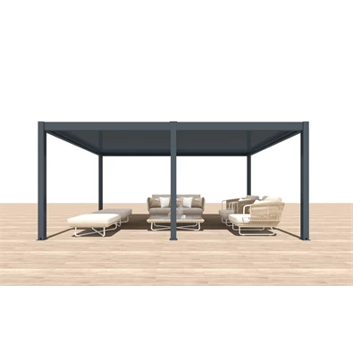 Iris MP-106GR bioklimatikus, elektromos mozgatású, LED világítású, antracit 6x4 m pergola Iris MP-106GR bioklimatikus, elektromos mozgatású, LED világítású, antracit 6x4 m pergola