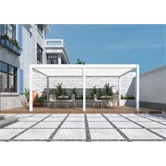 Iris MP-106WH bioklimatikus, elektromos mozgatású, LED világítású, fehér 6x4 m pergola Iris MP-106WH bioklimatikus, elektromos mozgatású, LED világítású, fehér 6x4 m pergola