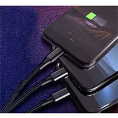 Izoxis 3in1 USB Type-C/microUSB/Lightning gyorstöltő kábel Izoxis 3in1 USB Type-C/microUSB/Lightning gyorstöltő kábel