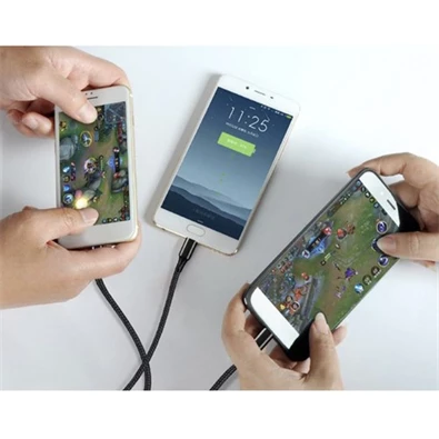 Izoxis 3in1 USB Type-C/microUSB/Lightning gyorstöltő kábel Izoxis 3in1 USB Type-C/microUSB/Lightning gyorstöltő kábel