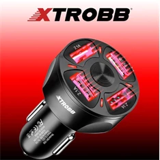 Izoxis USB autós töltő + Izoxis USB - USB Type-C/microUSB/Lightning kábel