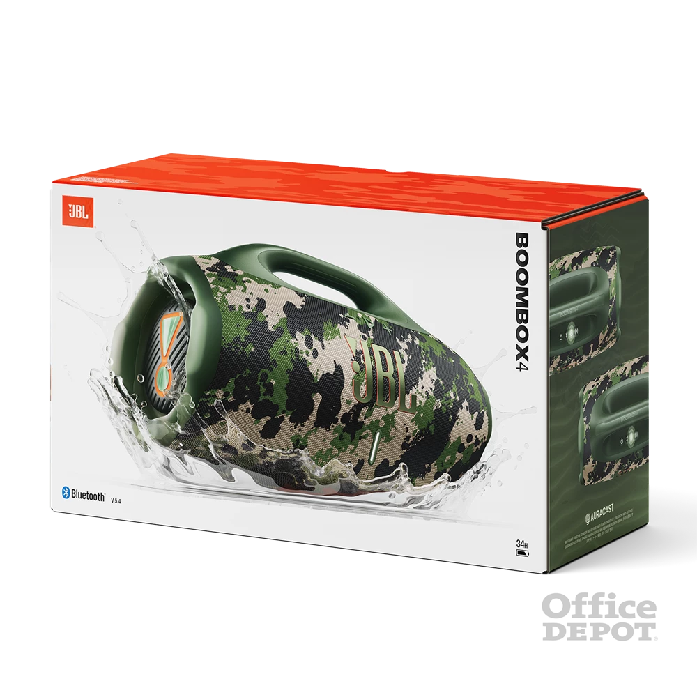 JBL Boombox 4 hordozható terepszínű Bluetooth hangszóró