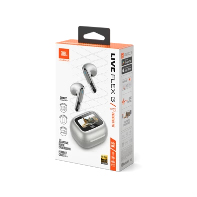 JBL Live Flex 3 True Wireless Bluetooth zajszűrős ezüst fülhallgató JBL Live Flex 3 True Wireless Bluetooth zajszűrős ezüst fülhallgató