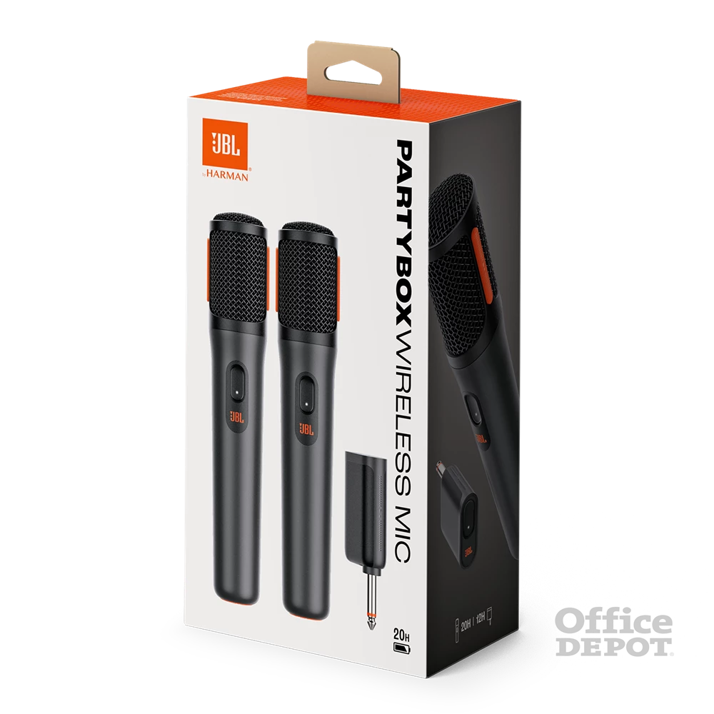 JBL Partybox vezeték nélküli fekete mikrofon (2db)