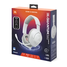 JBL Quantum 360 vezeték nélküli fehér gamer headset JBL Quantum 360 vezeték nélküli fehér gamer headset