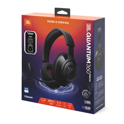 JBL Quantum 360 vezeték nélküli fekete gamer headset JBL Quantum 360 vezeték nélküli fekete gamer headset